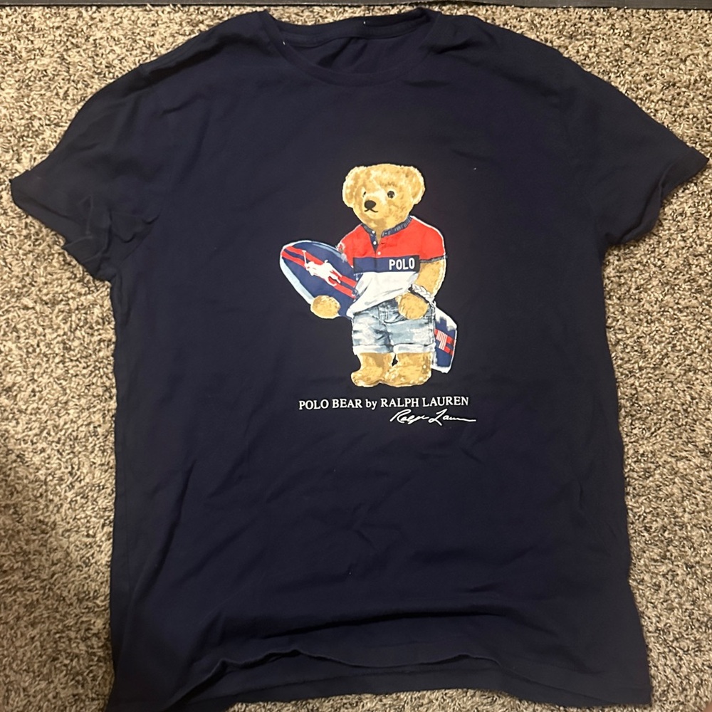 Ralph Lauren Navy Blue Polo Bear Tee